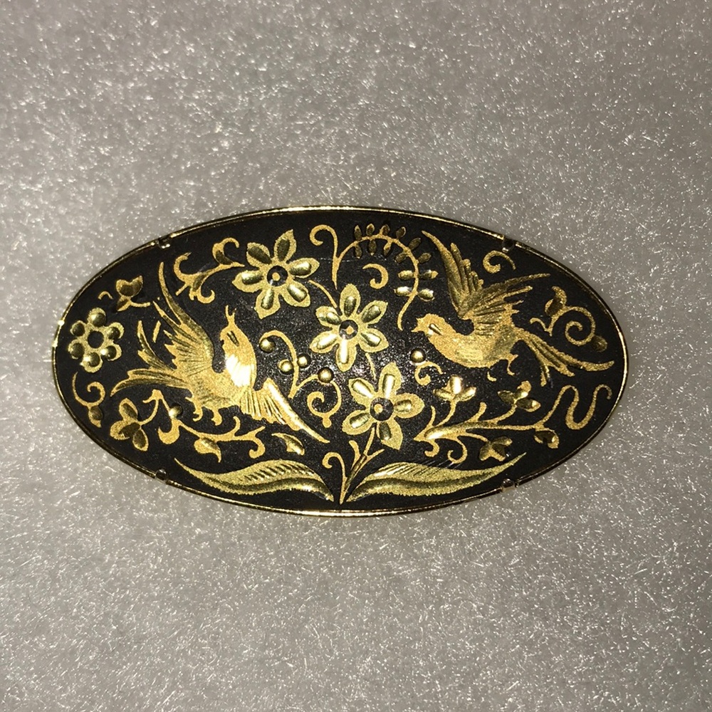 Mid Century Damascene Pin